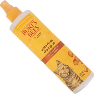 Burt’s Bees for Pets Cat Naturally Derived Waterless Shampoo with Shea Butter and Honey – Cat Waterless Shampoo Spray – Easy to Use Cat Dry Shampoo – Made in the USA, 10 Oz