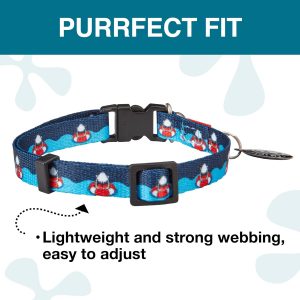 Max & Molly Cat & Kitten Collar with Bell & Breakaway Safety Buckle, Comfortable, Adjustable Size, Includes Gotcha QR Pet ID Tag, Frenzy Shark