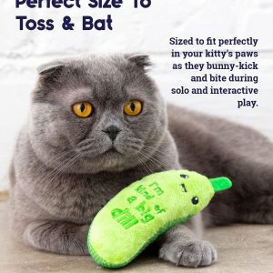 Catstages Crunchy Pickle Kicker Dental Catnip Cat Toy