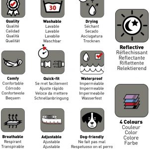 Comfort Collar – Nylon and Neoprene-Padded Comfy Dog Collar, Reflective, Easy to Fit & Use. Colorful two-tone design, Suitable for Medium Dogs and Puppies (Size M, Black)