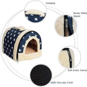 Deluxe Pet House, Foldable Indoor Dog & Cat Bed
